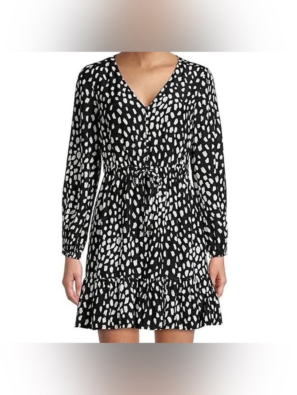 Vineyard Vines Wild Spotted Tie Front Dress size large in great condition